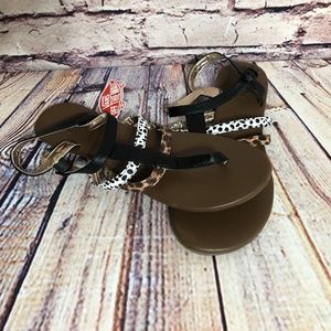 Vans Leopard Print Sandals